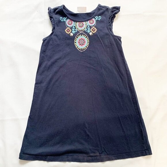 5/$25 Hanna Andersson blue tshirt dress 120cm - Picture 1 of 5